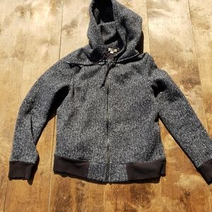 Gap Herringbone Zip Up Fleece Lined Jacket